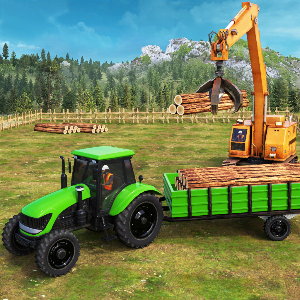 जनक Tractor Games 3D: Trolley Pull