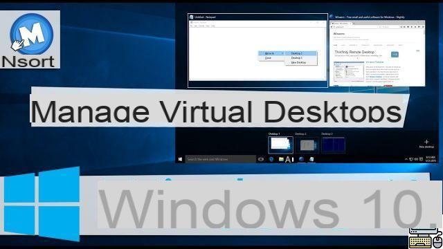 Windows 10: manage virtual desktops