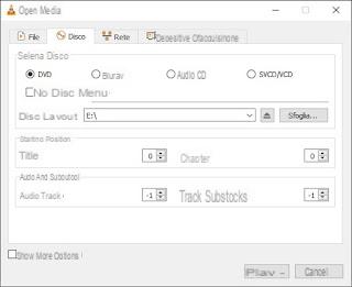 Seleção de disco VLC Como assistir filmes em DVD e Blu-Ray no Windows 10