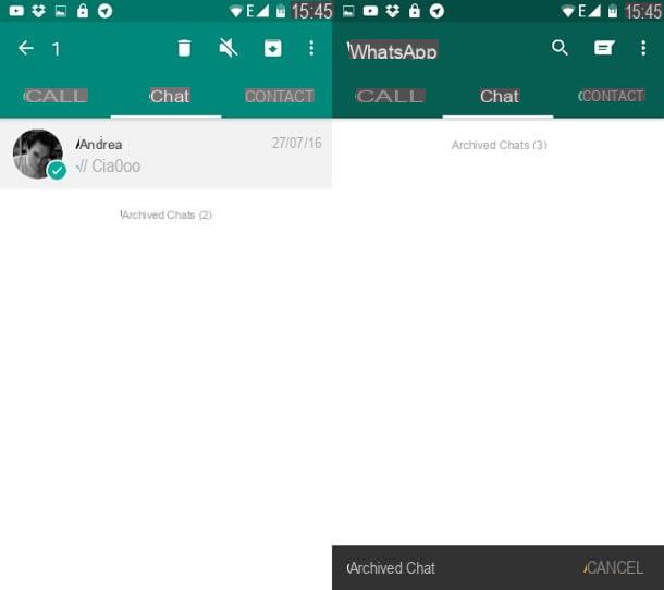 How to hide whatsapp chat