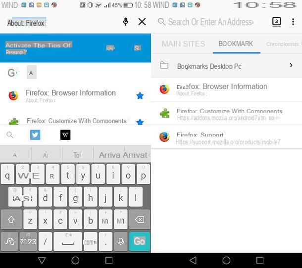 Cómo encontrar favoritos en Android