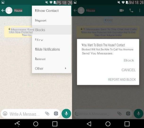 Comment bloquer le contact WhatsApp
