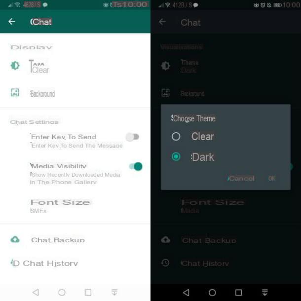 How to put dark mode on WhatsApp