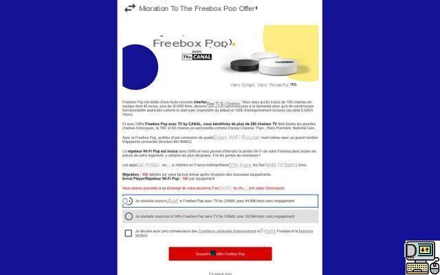 Freebox Revolution, Delta, Mini 4K: how to change offer and migrate to Freebox Pop (V8)