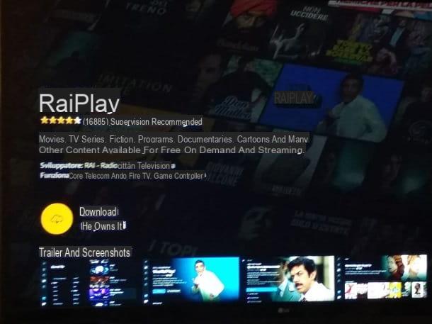 Comment accéder à Rai Play depuis le téléviseur