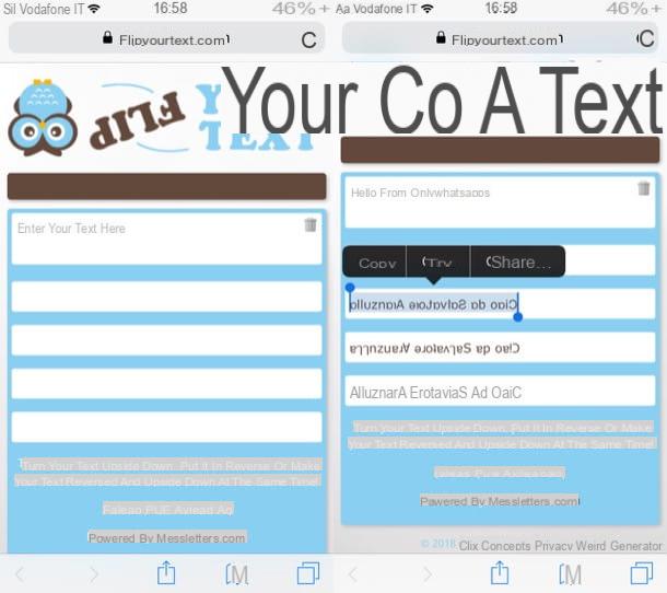 How to write backwards on WhatsApp