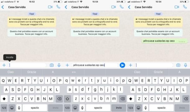 Comment écrire à l'envers sur WhatsApp