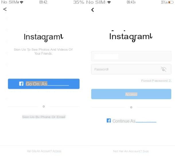 Como fazer login no Instagram sem uma senha