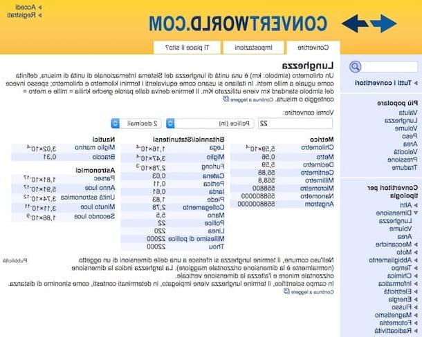 Como converter polegadas em centímetros