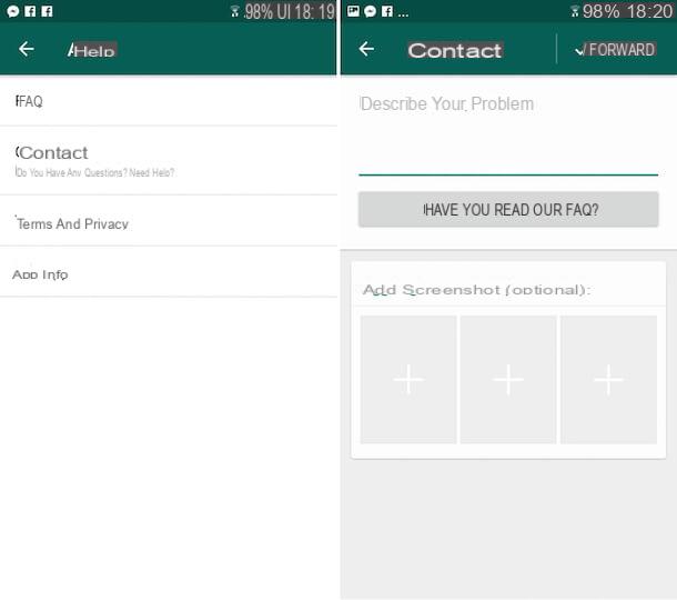 How to contact WhatsApp
