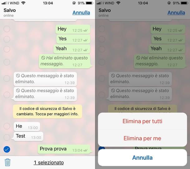 Comment supprimer les messages copiés dans WhatsApp