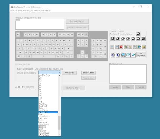 How to configure keyboard keys