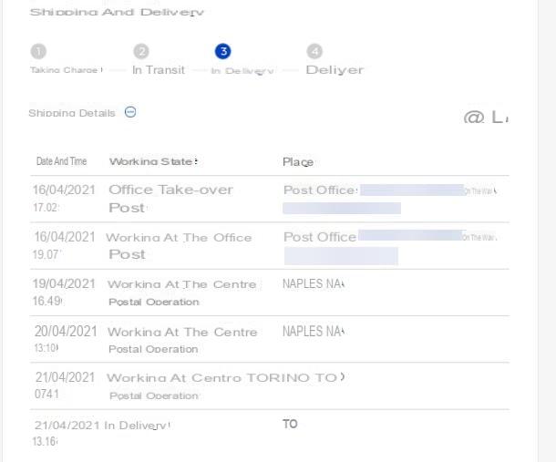 How to find the date of notification of a registered letter