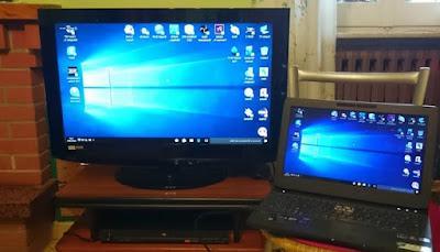 Conecte la PC o computadora portátil a la TV para ver videos y películas