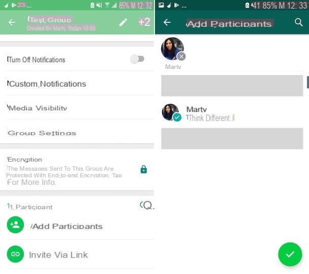 Comment ajouter un contact sur le groupe WhatsApp