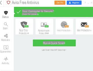 Avira Free Antivirus Free Cloud Antivirus with online protection and scanning for malware and viruses