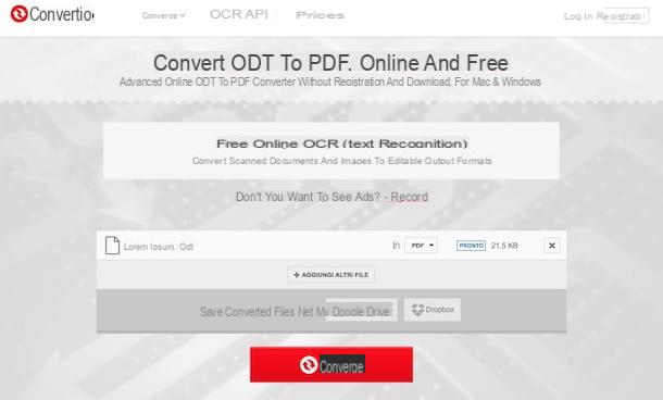 Comment transformer un ODT en PDF