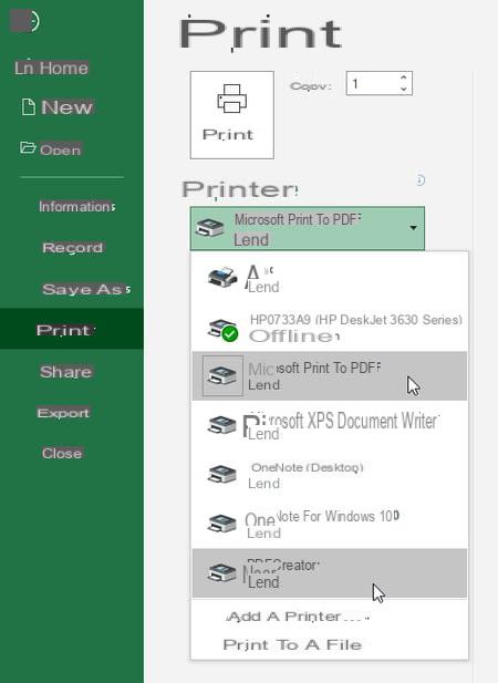 Convertir Excel a PDF: convertir tabla o gráfico