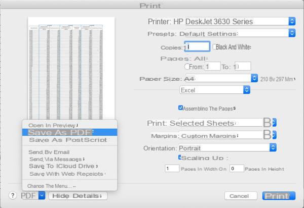 Convertir Excel a PDF: convertir tabla o gráfico