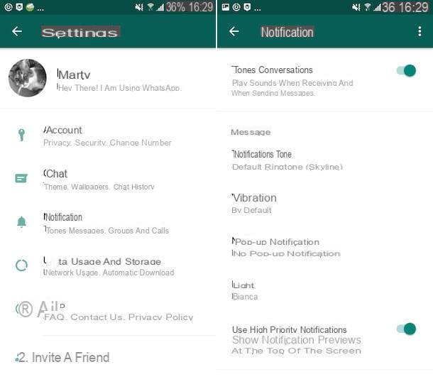 How to activate notifications on WhatsApp
