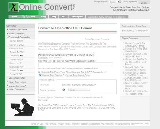 Convert PDF files to ODT