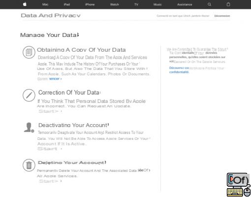 Apple and iCloud: how to download personal data?