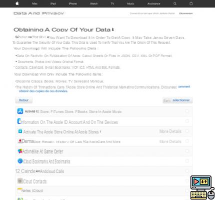 Apple and iCloud: how to download personal data?