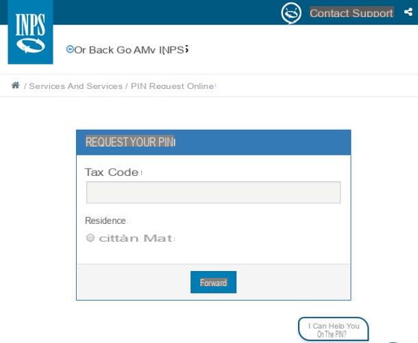 How to enter the INPS site