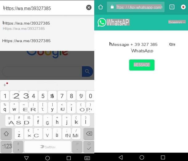 How to send messages on WhatsApp to numbers not in the address book
