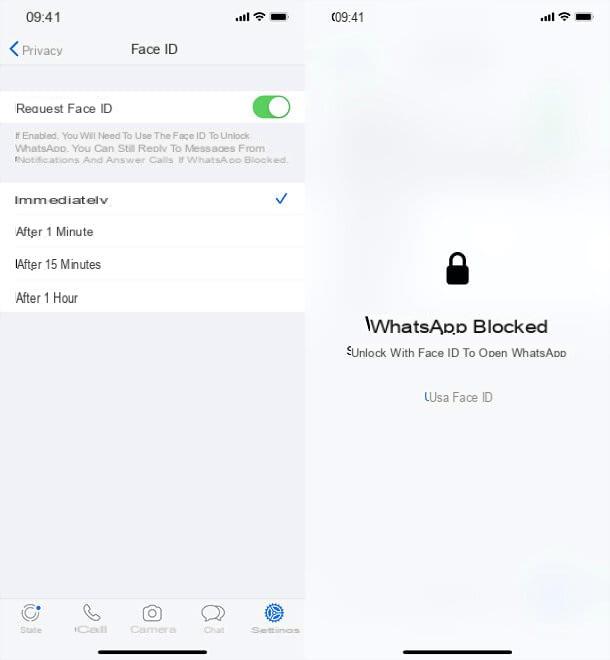 How to put Face ID on WhatsApp