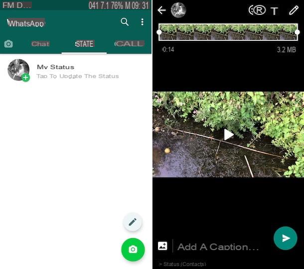 Como colocar um vídeo no status do WhatsApp