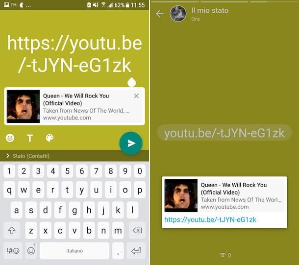 Comment mettre une vidéo sur le statut WhatsApp