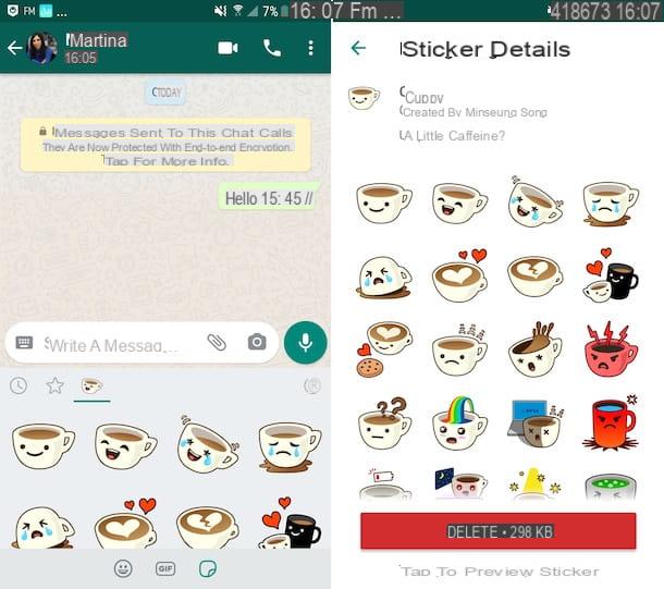 Cómo eliminar stickers de WhatsApp