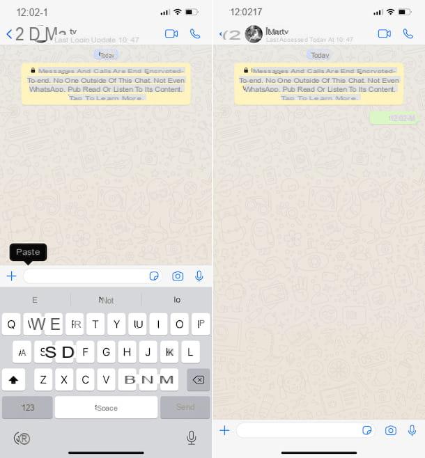 How to send a blank message in WhatsApp