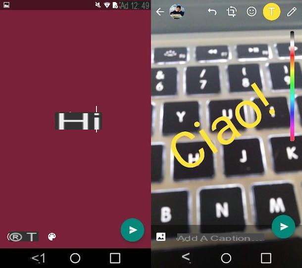 How to change writing on Whatsapp Stories