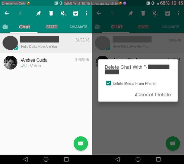 Cómo eliminar un chat de WhatsApp