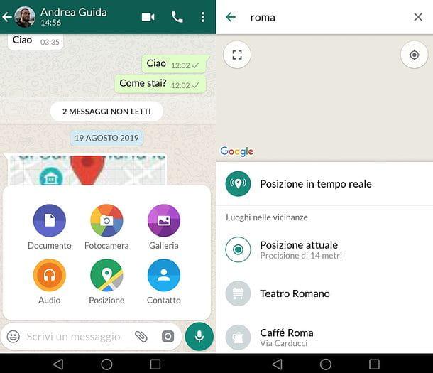 Cómo enviar una ubicación diferente con WhatsApp