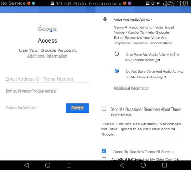 How to access Google account