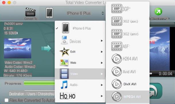 How to convert AVI to MPEG-4