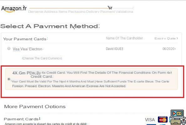 Amazon: ahora es posible pagar en 4 cuotas con tarjeta de crédito