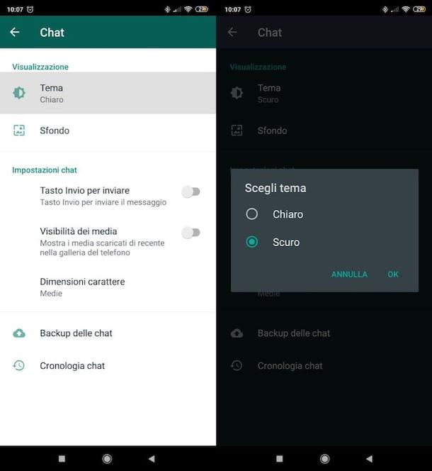 How to change color in WhatsApp