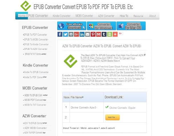 Como converter AZW para ePub