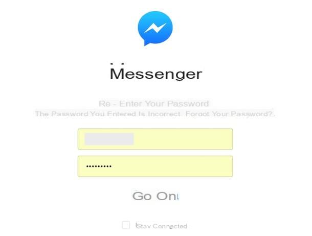 How to enter Messenger without a password