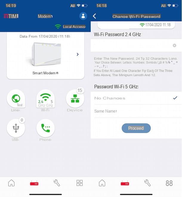 How to enter the TIM modem