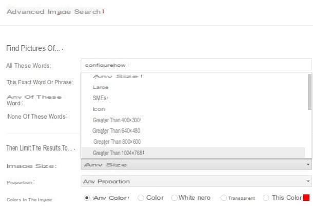 How to search for high resolution images on Google