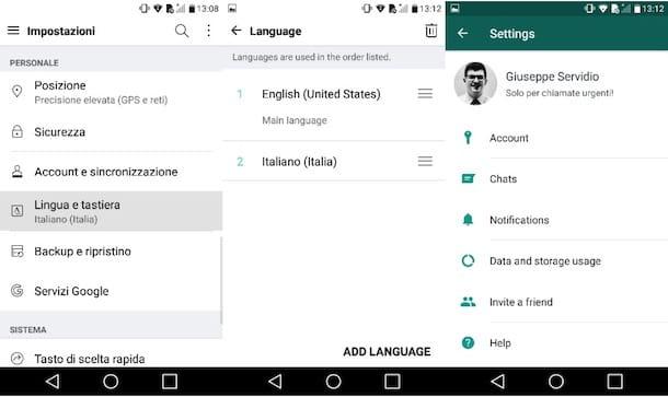 How to change language on WhatsApp
