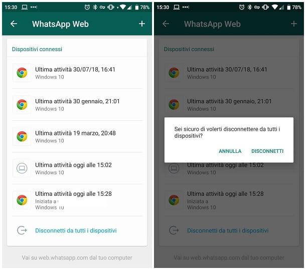Comment déconnecter WhatsApp Web