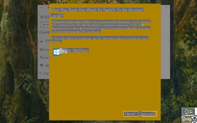 Windows 10: How to switch to a local account and do without a Microsoft account