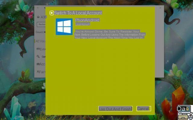 Windows 10: How to switch to a local account and do without a Microsoft account