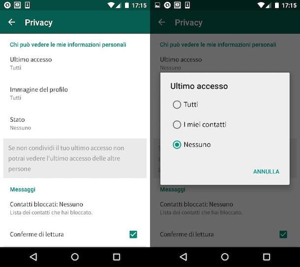 How to hide the last login on WhatsApp